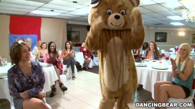 Big Dick Male Strippers and a Fluffy Dancing Bear Entertaining Women (db992