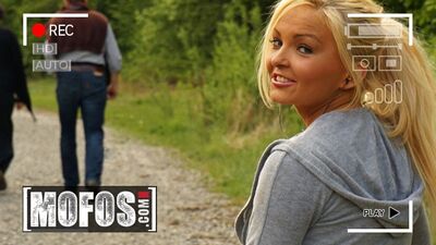 VINTAGE Hot Blonde Jenna Lovely Goes For A Run, Ends Up Flashing Her Tits To A Stranger